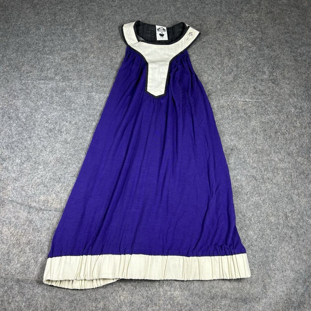Nuvula Wear Your Imagination Top Womens Small Tunic Night Neck Bubble Y2K Purple